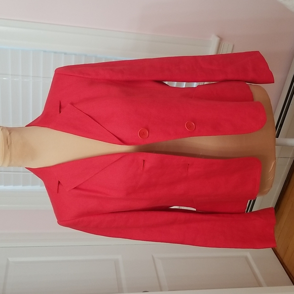 Talbots Irish linen casual blazer in Red, size 8 - Picture 2 of 9